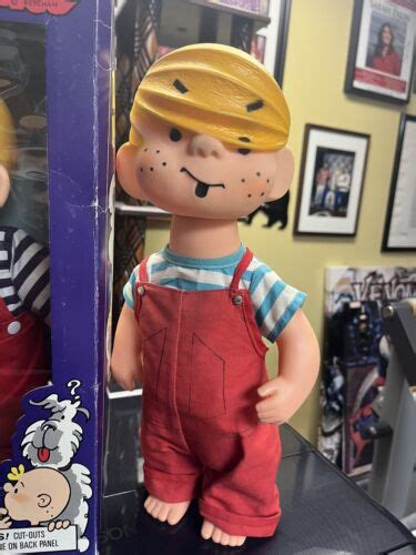 1958 Dennis The Menace Doll Swivel Head Vintage Plastic Soft 1950s