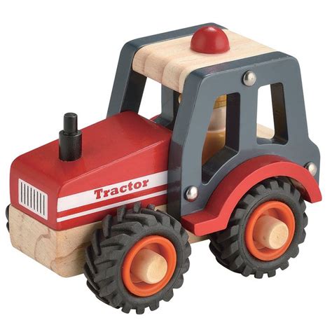 Red Tractor Wooden Toy