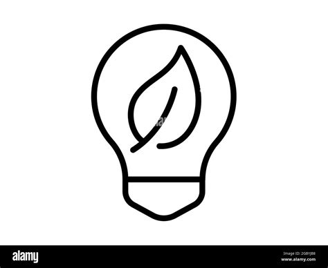 Green Energy Light Bulb Bio Energy Ecology Nature Single Isolated Icon