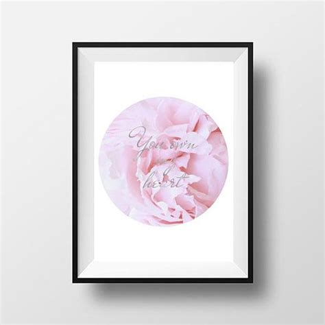 You Own My Heart Digital Art Peony Print Pink Wall Decor