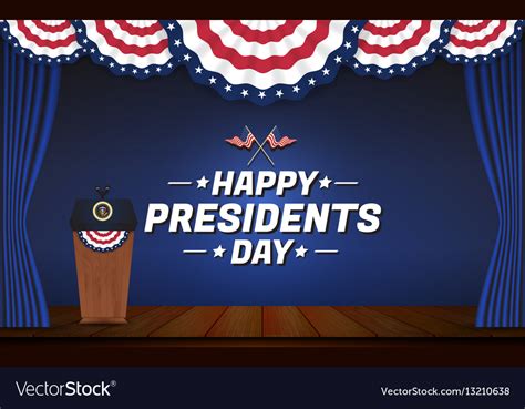 Happy Presidents Day Background Royalty Free Vector Image