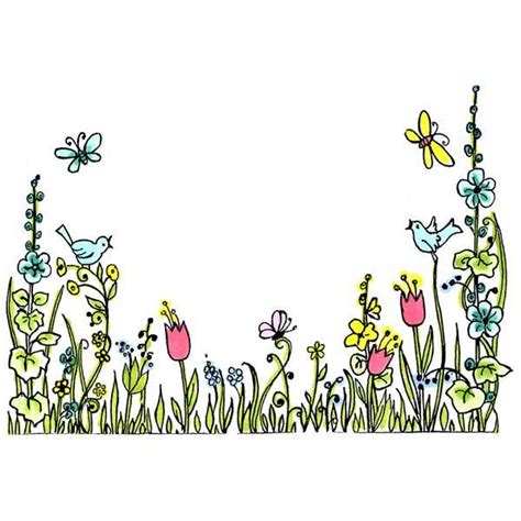 Spring Flower Border Cartoon Clip Art Library