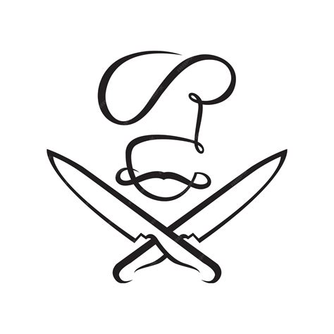 Premium Vector Crossed Knives And Chef