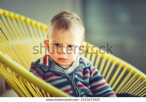 Angry Baby Boy Looking Serious While Stock Photo 1255673425 Shutterstock