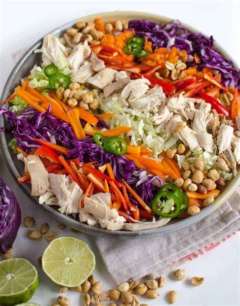 Asian Chicken Salad With Peanut Lime Dressing Bless This Mess