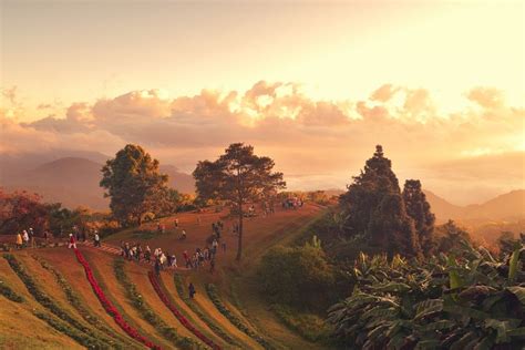 Sunrise Over Mountain Range By Salawin Chanthapan Photo
