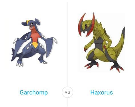 Pokemon Haxorus Vs Garchomp