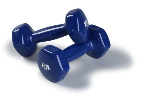 Spri Dumbbells Hand Weights Set Of 2 Vinyl Coated Exercise And Fitness