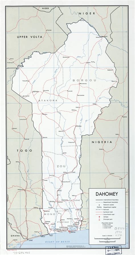 Large Scale Political And Administrative Map Of Benin With Roads