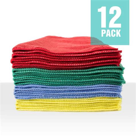 Zwipes Microfiber Cleaning Cloths 16in X 16in Multi Colored 12