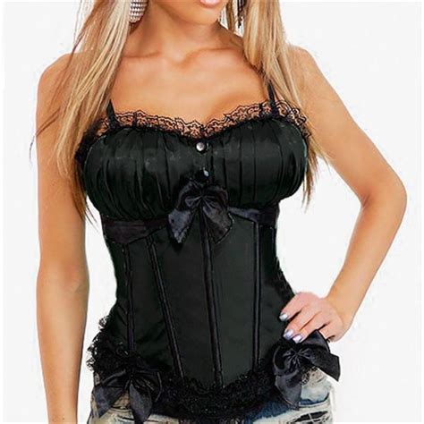2019 Sexy Women Burlesque Floral Lace Up Corset Black White Red Corsets And Bustiers Lingerie