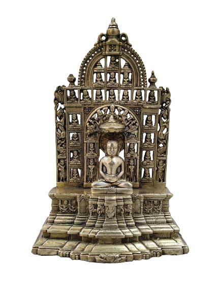 Buy Golden View Brass Metal Mahavir Swami 24 Jain Tirthankar Handicraft