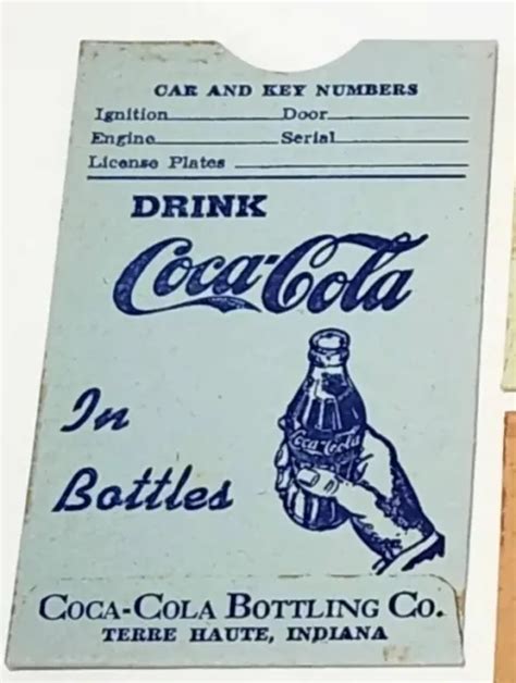 Vintage Coca Cola S Driver S License Holder Blue Terra Haute