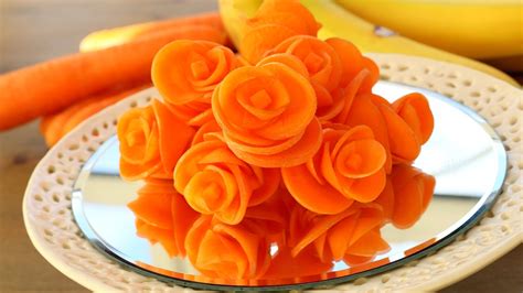 Josephines Recipes How To Make Carrot Flowers Vegetable Carving