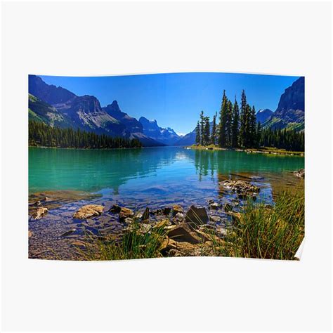 Maligne Lake Jasper National Park Canada Poster By Bevanimage