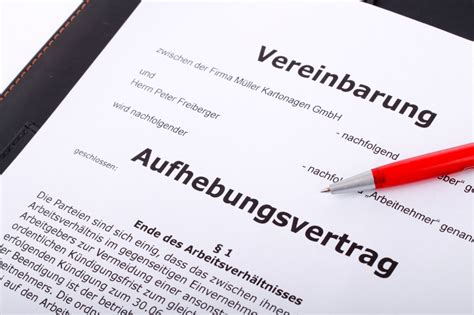 Dieser kann sie individuell beraten und ihnen helfen, ihre rechte zu bekommen. Aufhebungsvertrag