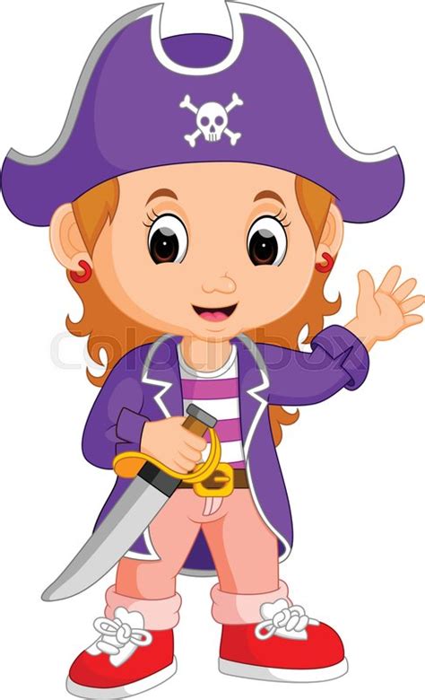 Illustration Of Kids Girl Pirate Stock Vector Colourbox