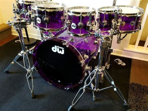 Dw Drum Workshop Custom 7 Pc Rci Collectors Kit Purple Acrylic
