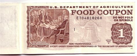 Food stamps can help lower income families, putting food on the table during hard financial times. Food Stamp 1 dollar bill scan | Flickr - Photo Sharing!