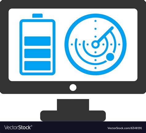 Remote Battery Monitoring Icon Royalty Free Vector Image