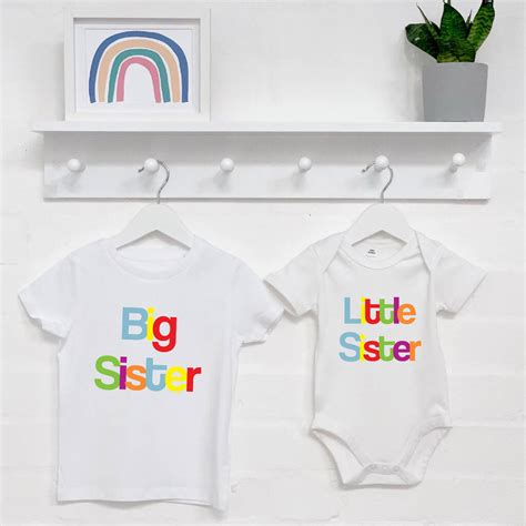 Big Brother Lil Bro Big Sis Lil Sis Multicoloured Set By Lovetree