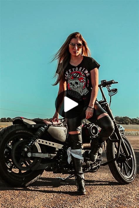 Shirt Women To Ride Biker Girl Outfits Biker Outfit Biker Photoshoot