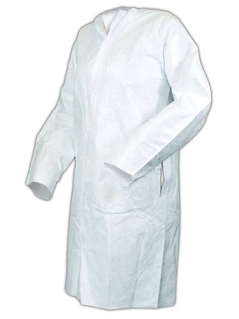 Magid C111l Econowear Tyvek Disposable Lab Coats Large White Case Of