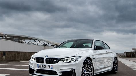 Download 1920x1080 wallpaper bmw m4, white car, front ...