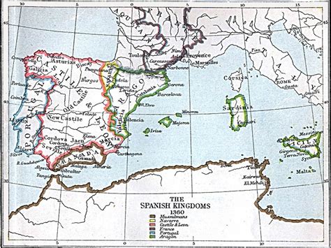 Los Reinos De España 1360 Ad Tamaño Completo Ex