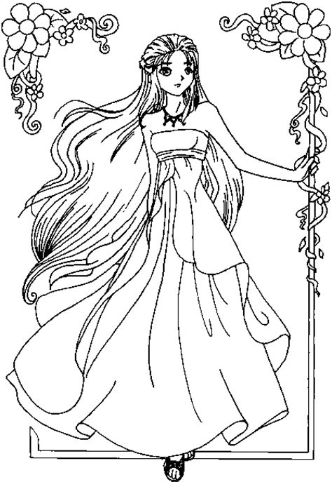 Princess Coloring Pages Beautiful Princess To Colour In