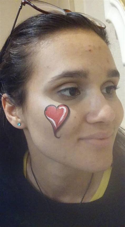 Heart Face Paint By Funfacesballoon On Deviantart