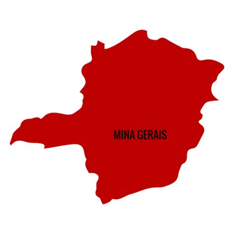 Minas Gerais State Map Transparent PNG SVG Vector File