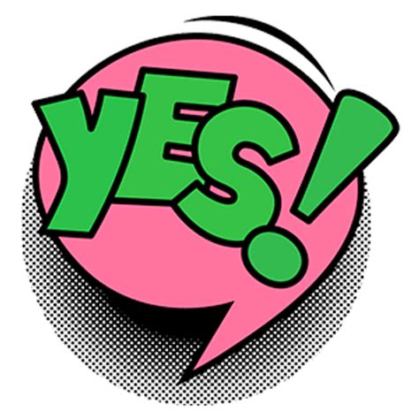 Comic Speech Bubble Yes Sticker Mania