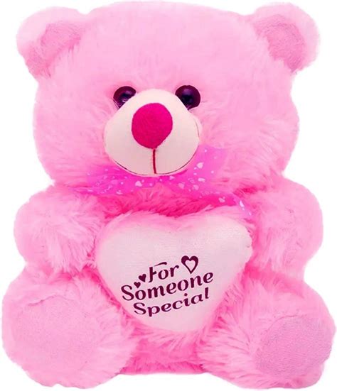 Ads Toys Beautiful Pink Teddy Bear With Heart 50 Cm Beautiful Pink Teddy Bear With Heart