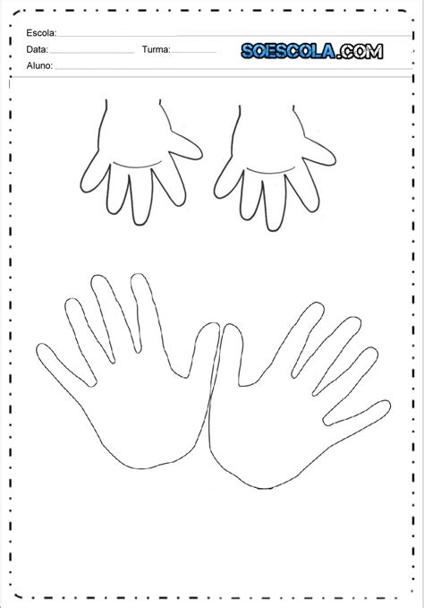 Desenho De Mãos Para Imprimir