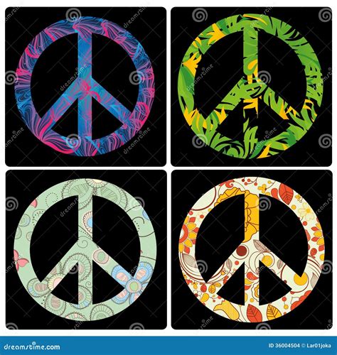Peace Symbols Stock Vector Illustration Of Banner Isolated 36004504