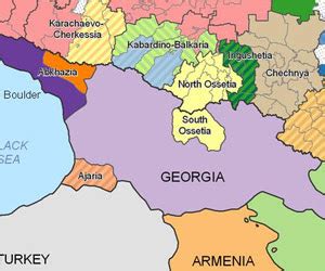 Georgia Ossetia Map 