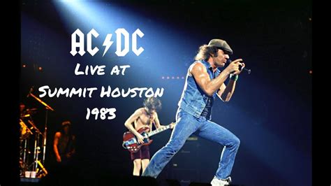 Acdc Live At Houston Summit October 1983 Remastered Youtube