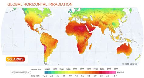 How The Potential For Solar Energy Varies Across The World Vivid Maps