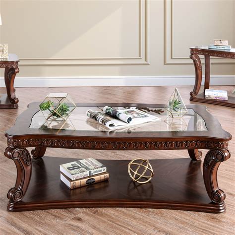 Every living room needs a finishing touch and with this diamond coffee table, you're looking at it! Buy Traditional Glass Top Coffee Table Online | TeakLab