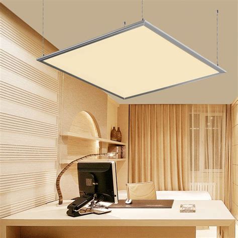 This is where suspended ceiling lights are required; LED Panel Suspended Hanging Ceiling Light Office or Home ...