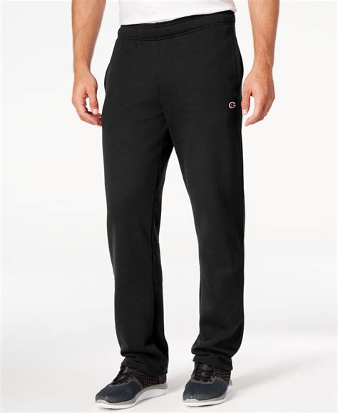 Champion Mens Fleece Powerblend Pants In Black For Men Lyst