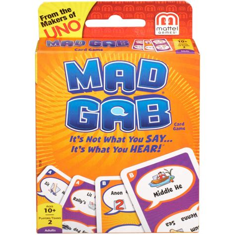 This is a fun card game to play as a family or with friends, and it is also a great party game. Mad Gab Card Game - Stage Nine Entertainment Store