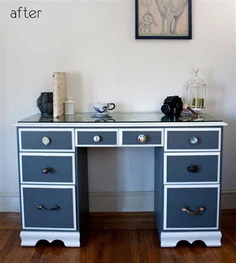 Today i am going to show your how to chalk paint a desk. before & after: ikea dresser redo + painted desk - Design ...