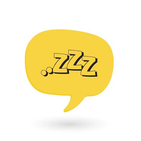 Premium Vector Sleep Icon Sleepy Zzz Yellow Talk Bubble Icon Sleep