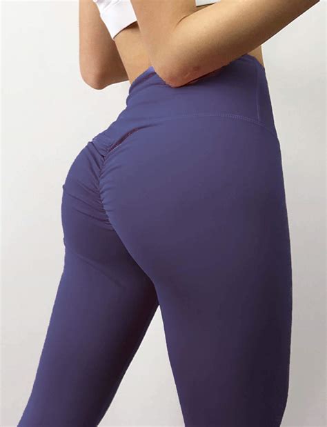 seasum women scrunch butt yoga pants leggings high waist waistband workout sport fitness gym