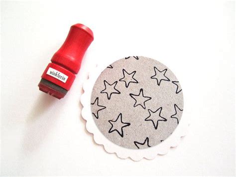 Mini Star Rubber Stamp Etsy Handmade Ts Stamp