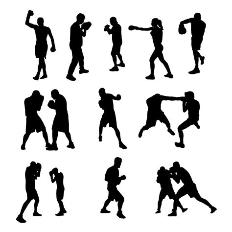 10 Boxing Silhouette (PNG Transparent) | OnlyGFX.com