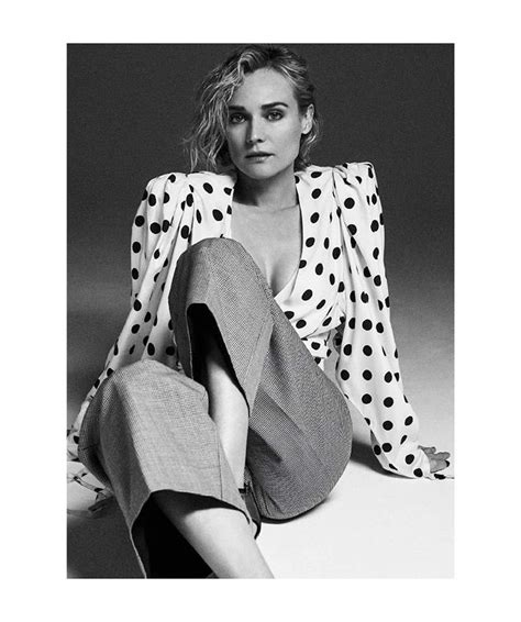 Diane Kruger Poses In Polka Dot Print Jacquemus Top And Pants With Gucci Sandals German Women