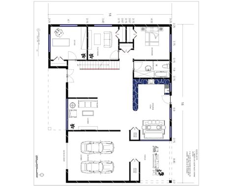 Architectural Floor Plan Drawings For Beautiful House With Etsy Canada